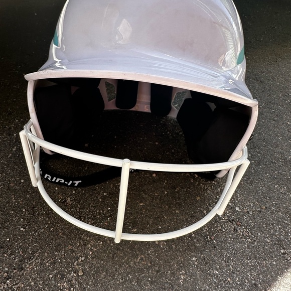 Girls UA softball cleats (size 6.5), fastpitch helmet (M/L), and Rawling Glove - Picture 9 of 11